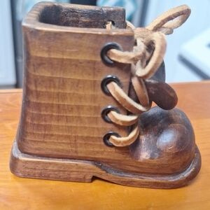 Wooden Boot Decor